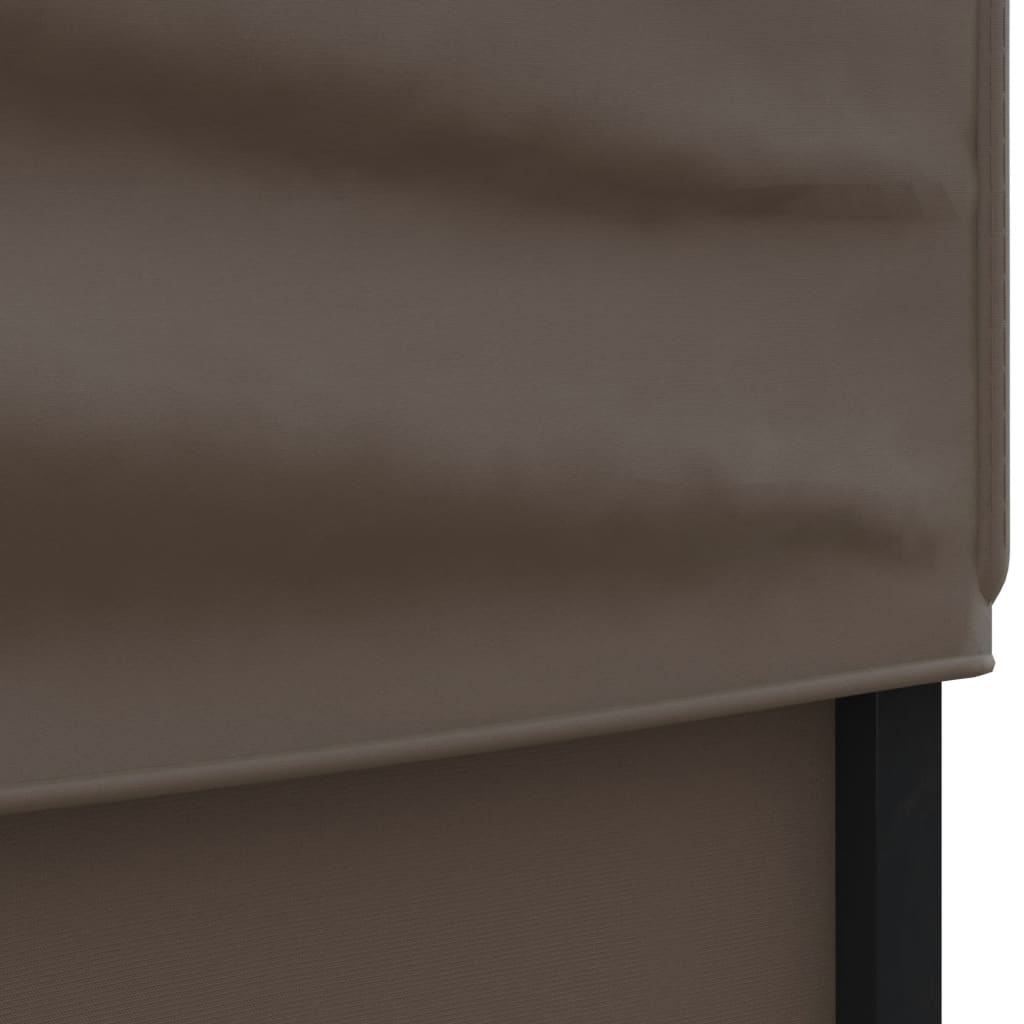 Tente de fête pliable avec parois latérales taupe 3x6 m