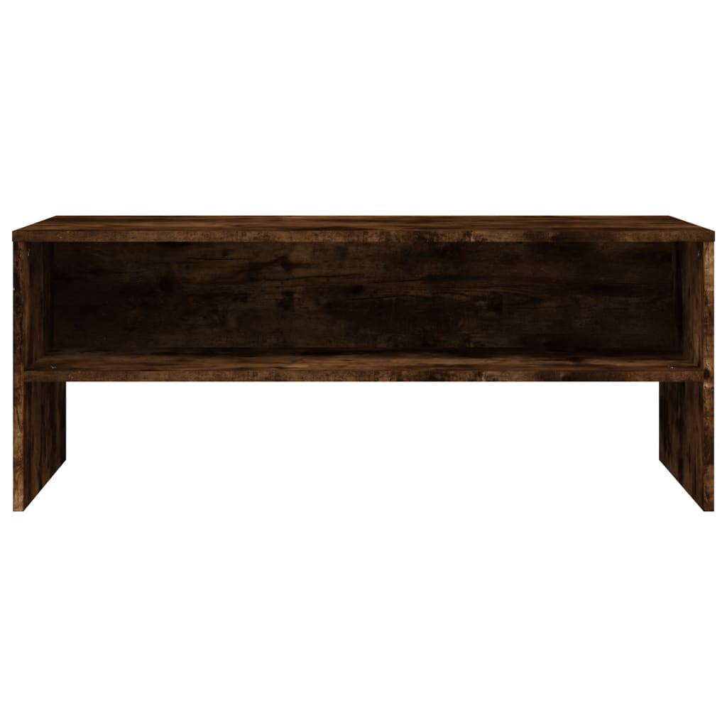 Meuble TV chêne fumé 100x40x40 cm matériau bois