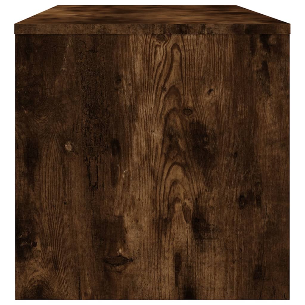 Meuble TV chêne fumé 100x40x40 cm matériau bois