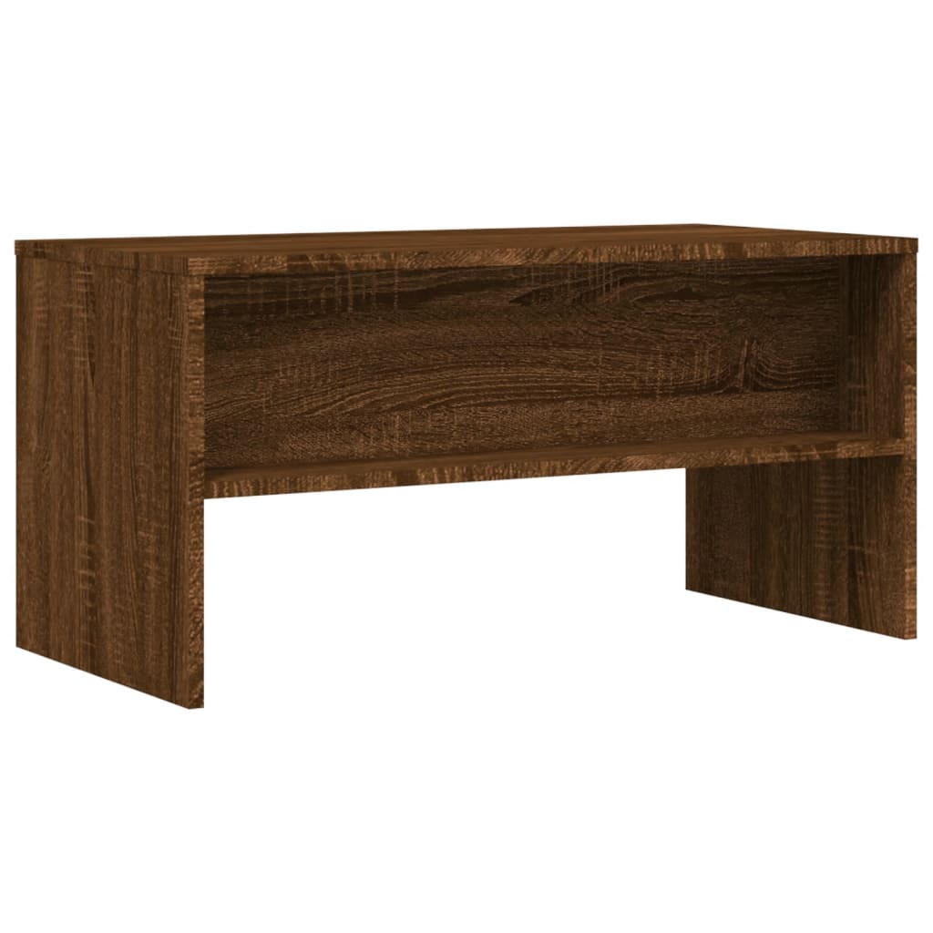 Meuble TV aspect chêne marron 80x40x40 cm en bois