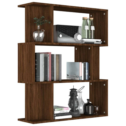 Bücherregal/Raumteiler Braun Eiche 80x24x96 cm Holzwerkstoff