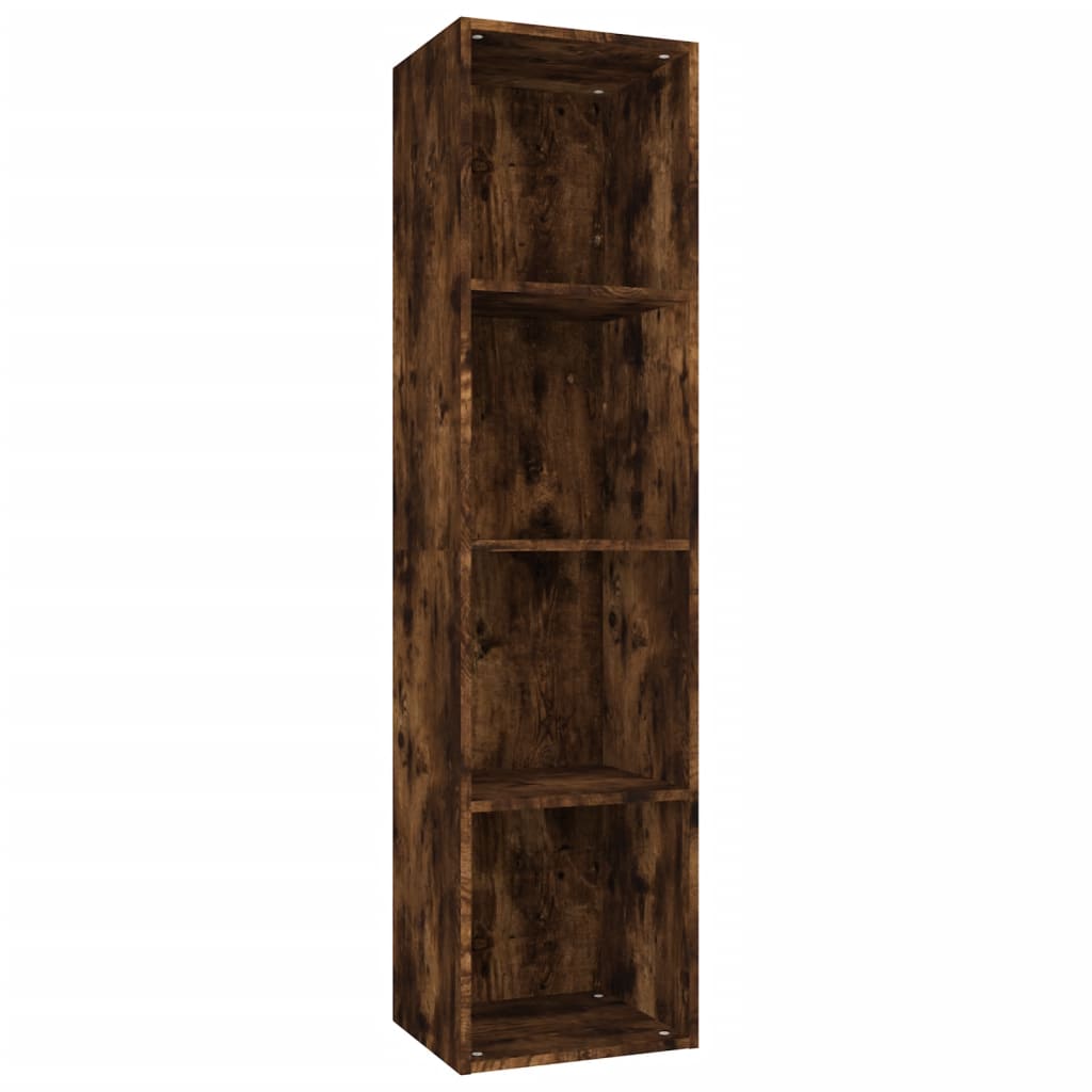 Bibliothèque/meuble TV chêne fumé 36x30x143cm matériau bois