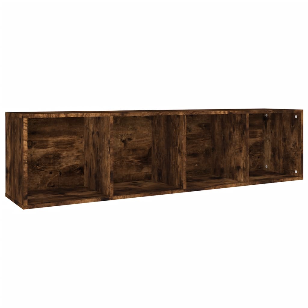 Bibliothèque/meuble TV chêne fumé 36x30x143cm matériau bois