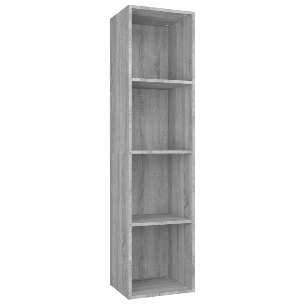 Bücherschrank/TV-Schrank Grau Sonoma 36x30x143 cm Holzwerkstoff