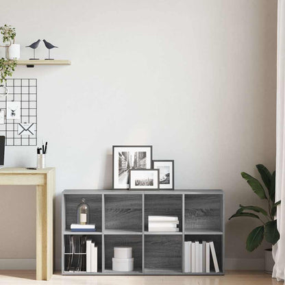 Bücherregal/Sideboard Grau Sonoma 66×30×130 cm Holzwerkstoff