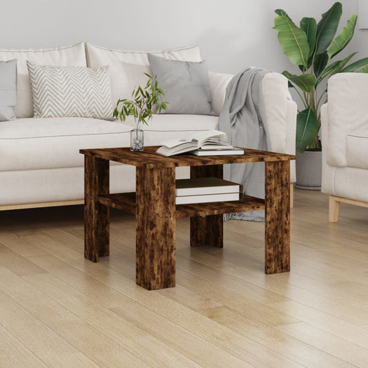 Coffee table smoked oak 60x60x42 cm wood material