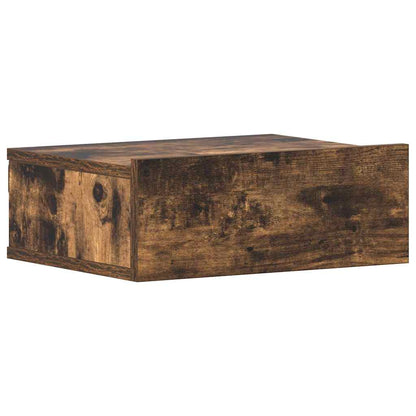 Hängender Nachttisch 2Stk Räuchereiche 40x30x15cm Holzwerkstoff