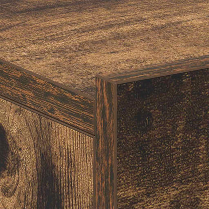 Hängender Nachttisch 2Stk Räuchereiche 40x30x15cm Holzwerkstoff