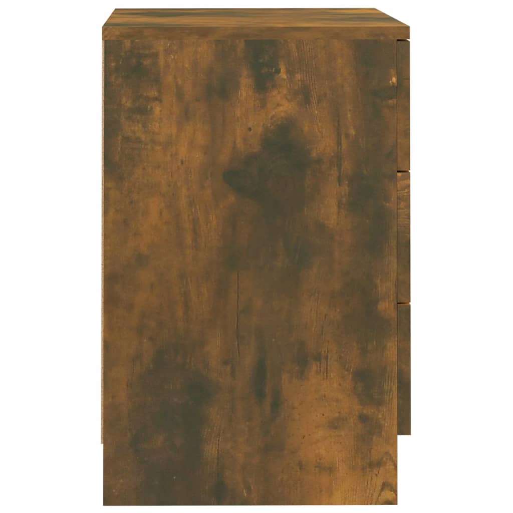 Bedside table smoked oak 38x35x56 cm wood material
