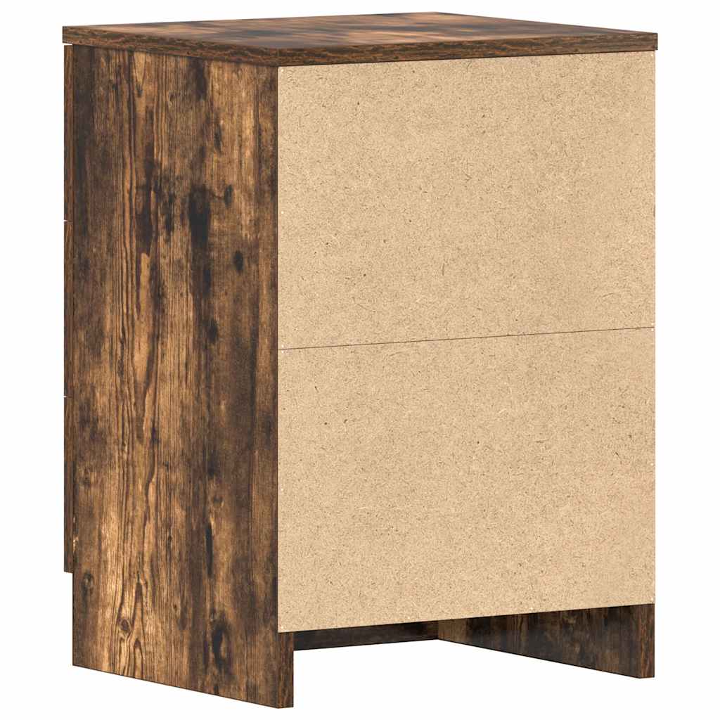 Bedside table smoked oak 38x35x56 cm wood material