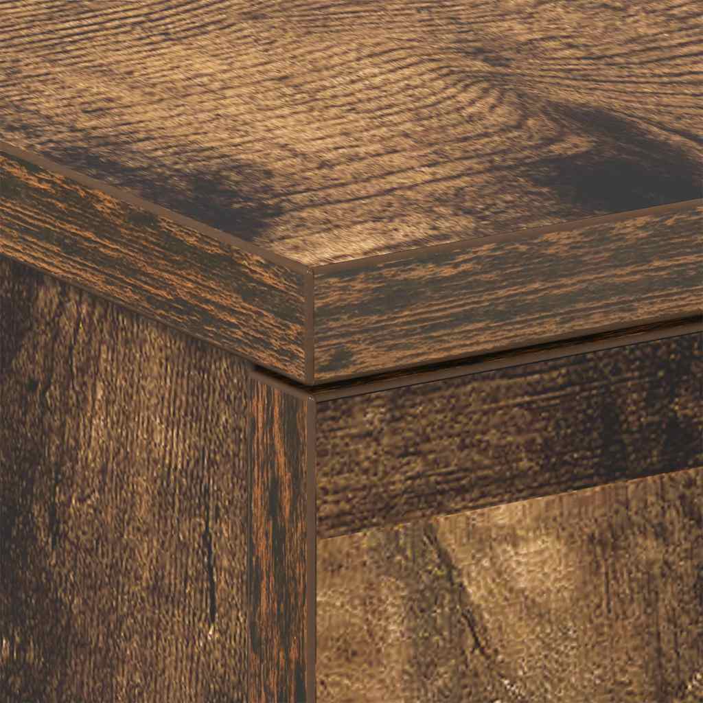 Bedside table smoked oak 38x35x56 cm wood material