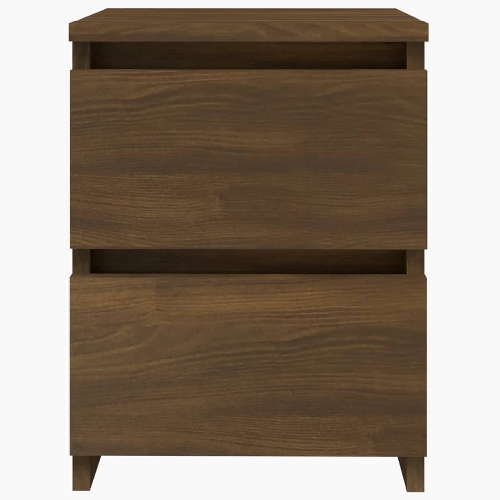 Table de chevet aspect chêne marron 30x30x40 cm en bois