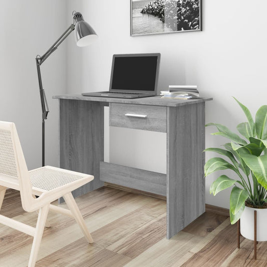Bureau Sonoma gris 100x50x76 cm matériau bois