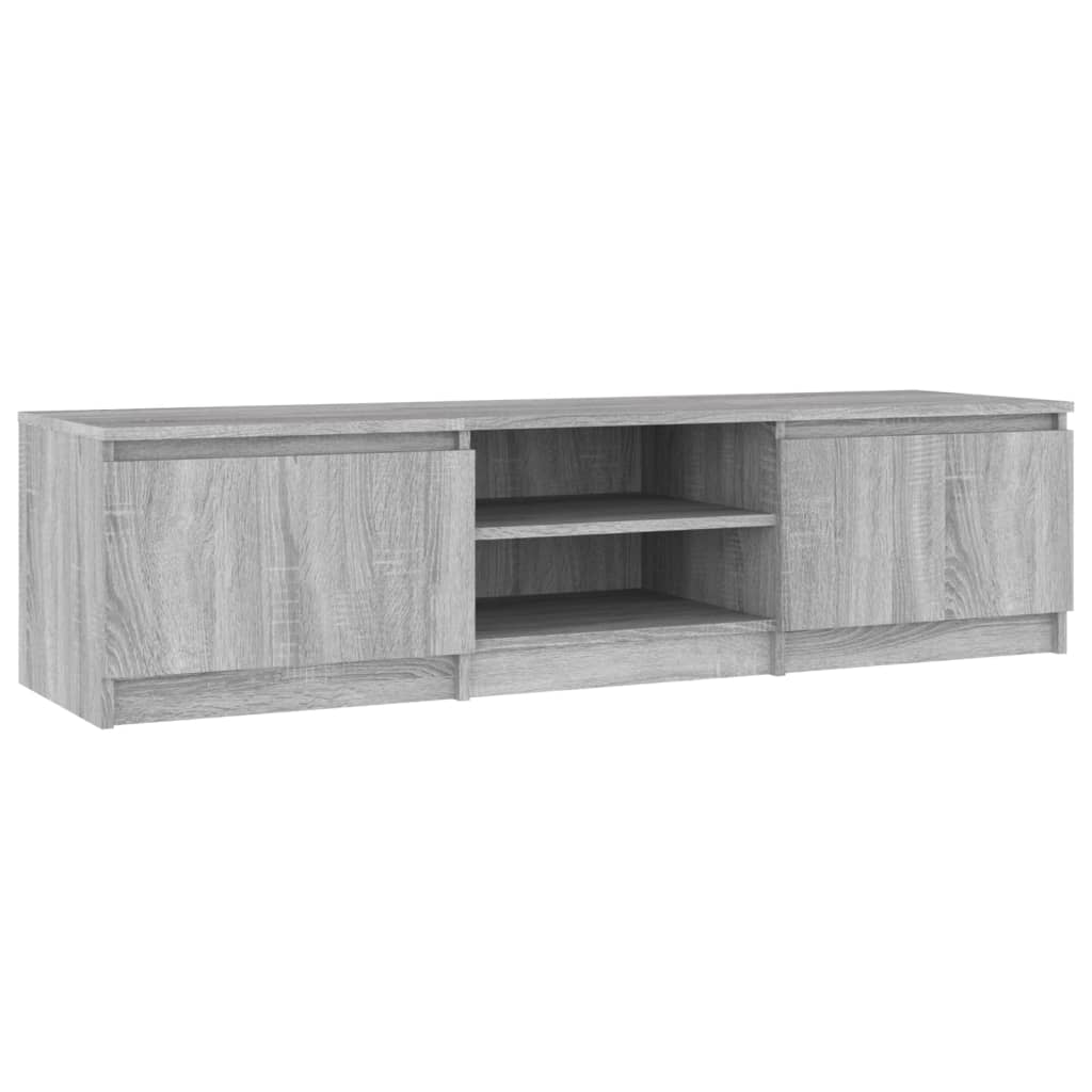 TV Cabinet Grey Sonoma 140x40x35.5 cm Wood Material