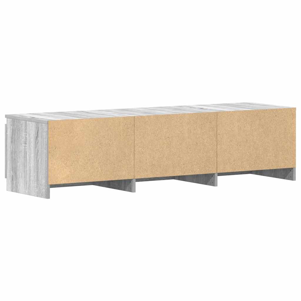 TV Cabinet Grey Sonoma 140x40x35.5 cm Wood Material