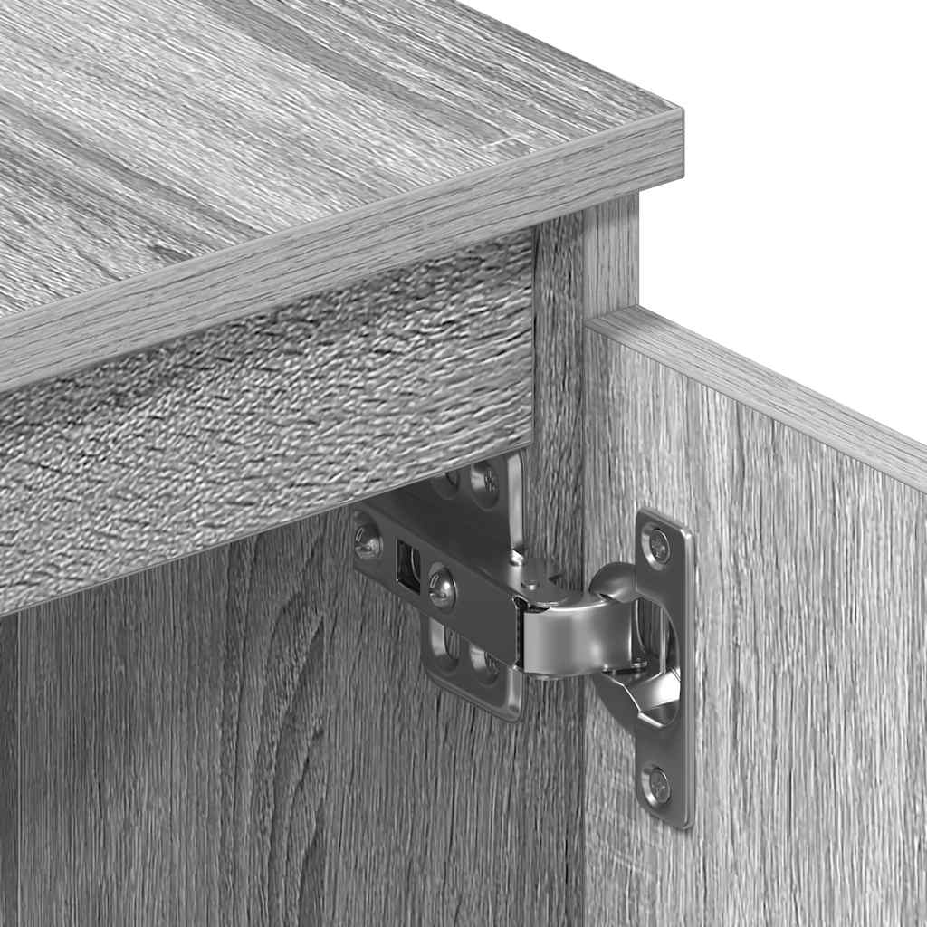 TV Cabinet Grey Sonoma 140x40x35.5 cm Wood Material