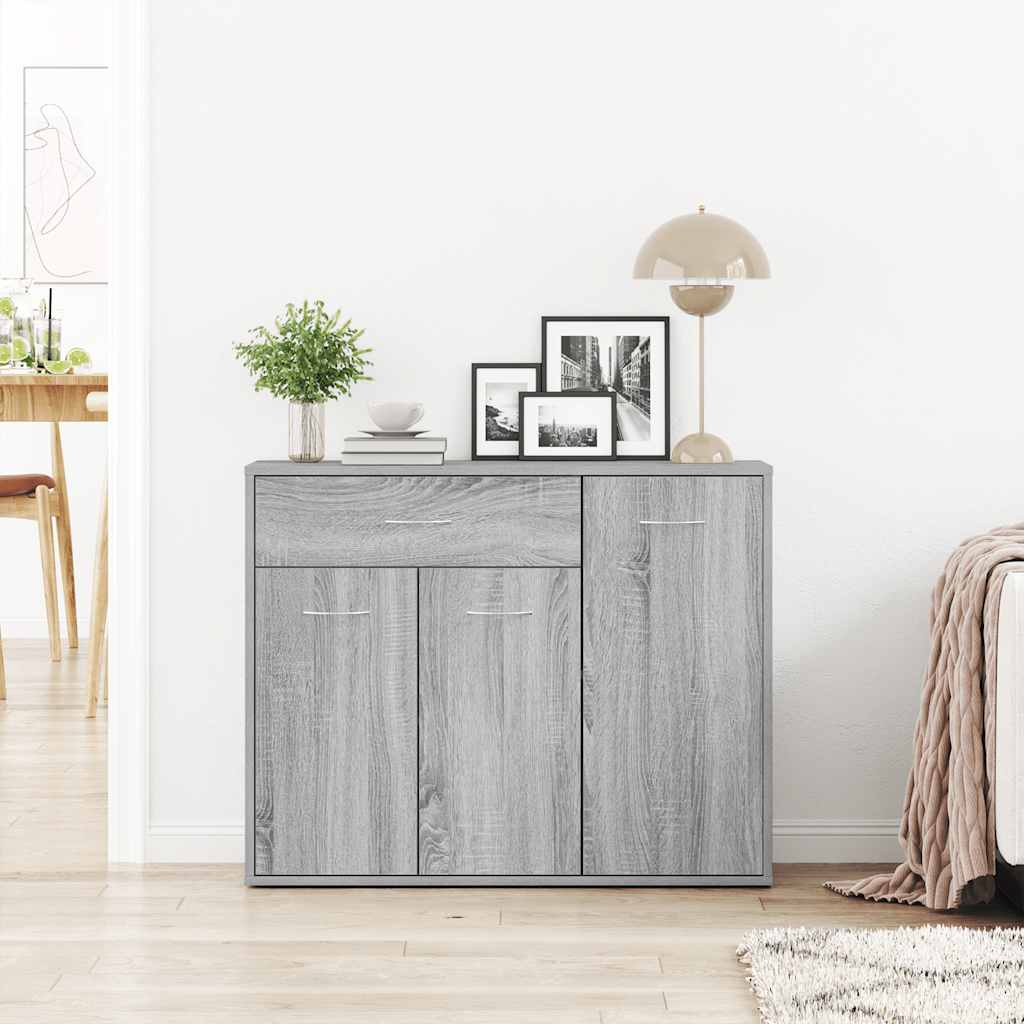 Sideboard Grau Sonoma 88x30x70 cm Holzwerkstoff