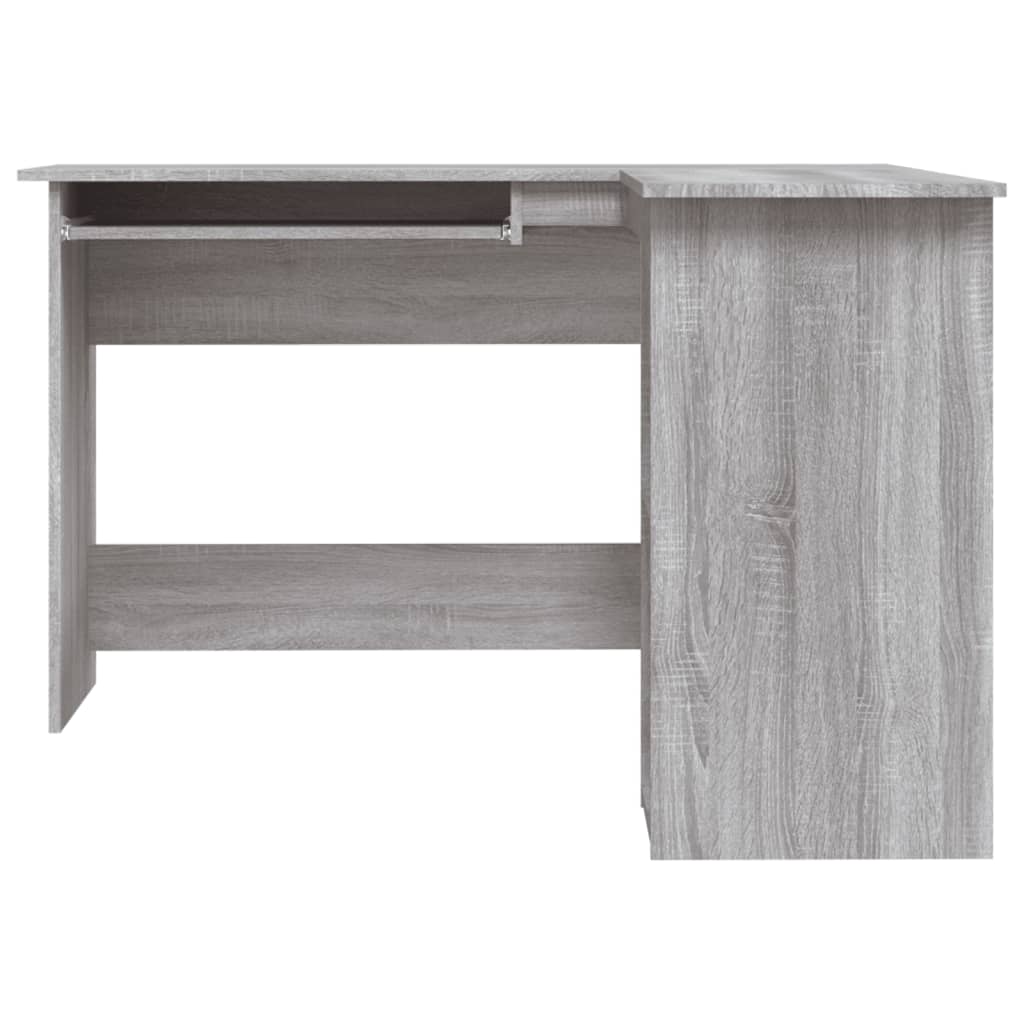 Bureau d'angle gris Sonoma 120x140x75 cm en bois