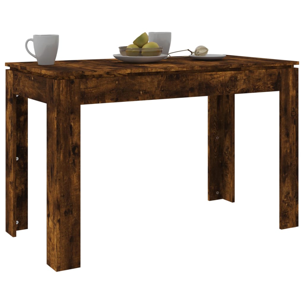 Table à manger chêne fumé 120x60x76 cm matériau bois