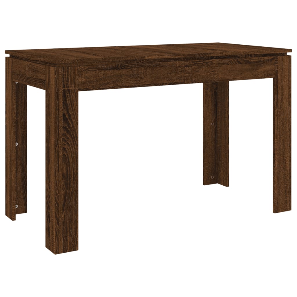 Table à manger aspect chêne marron 120x60x76 cm matériau bois