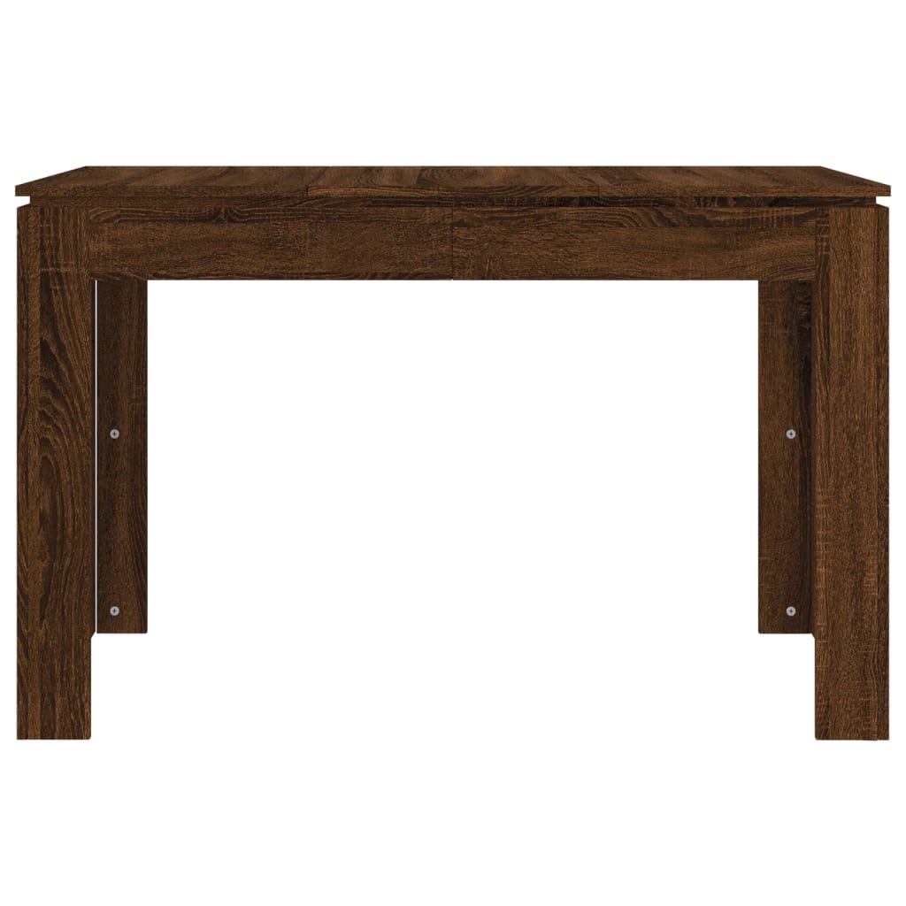 Table à manger aspect chêne marron 120x60x76 cm matériau bois