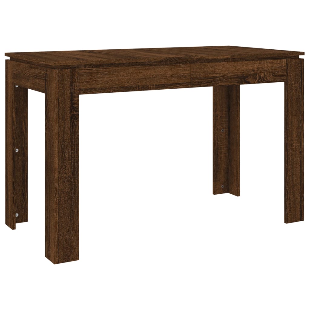 Table à manger aspect chêne marron 120x60x76 cm matériau bois