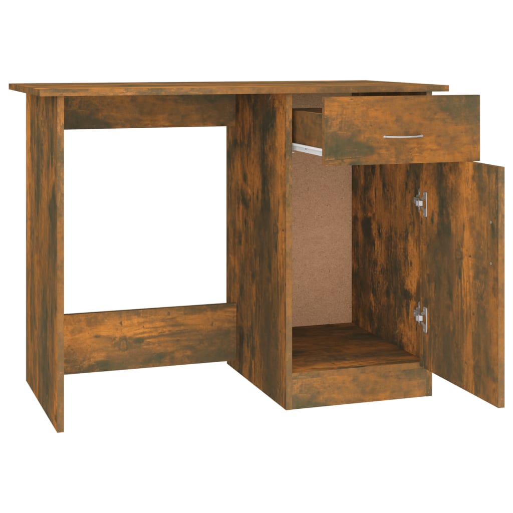 Bureau chêne fumé 100x50x76 cm matière bois