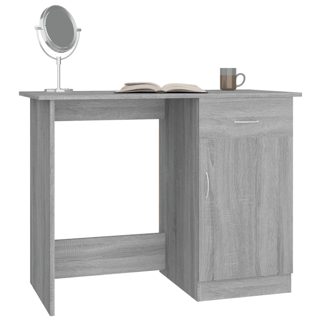 Bureau Sonoma gris 100x50x76 cm matériau bois