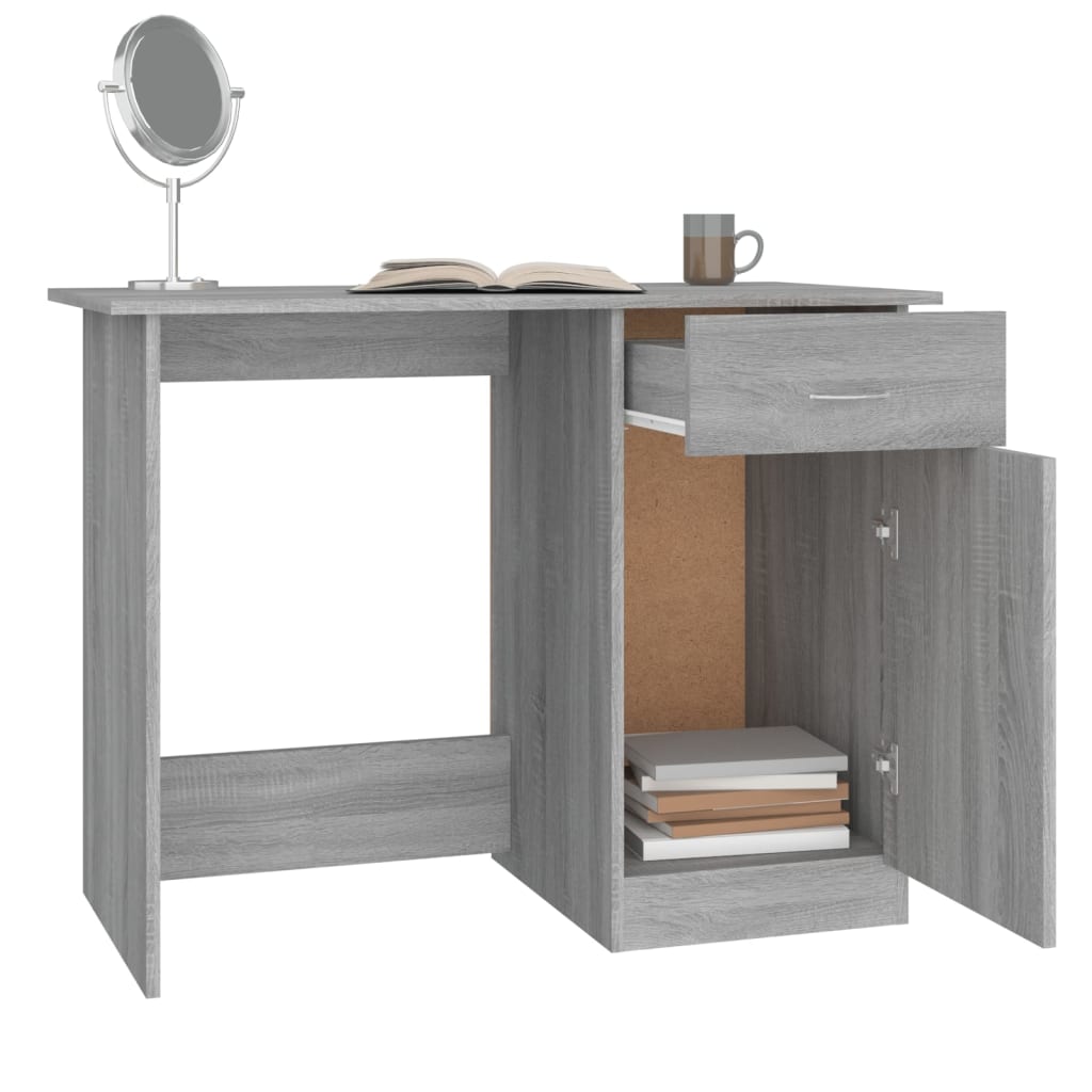 Bureau Sonoma gris 100x50x76 cm matériau bois