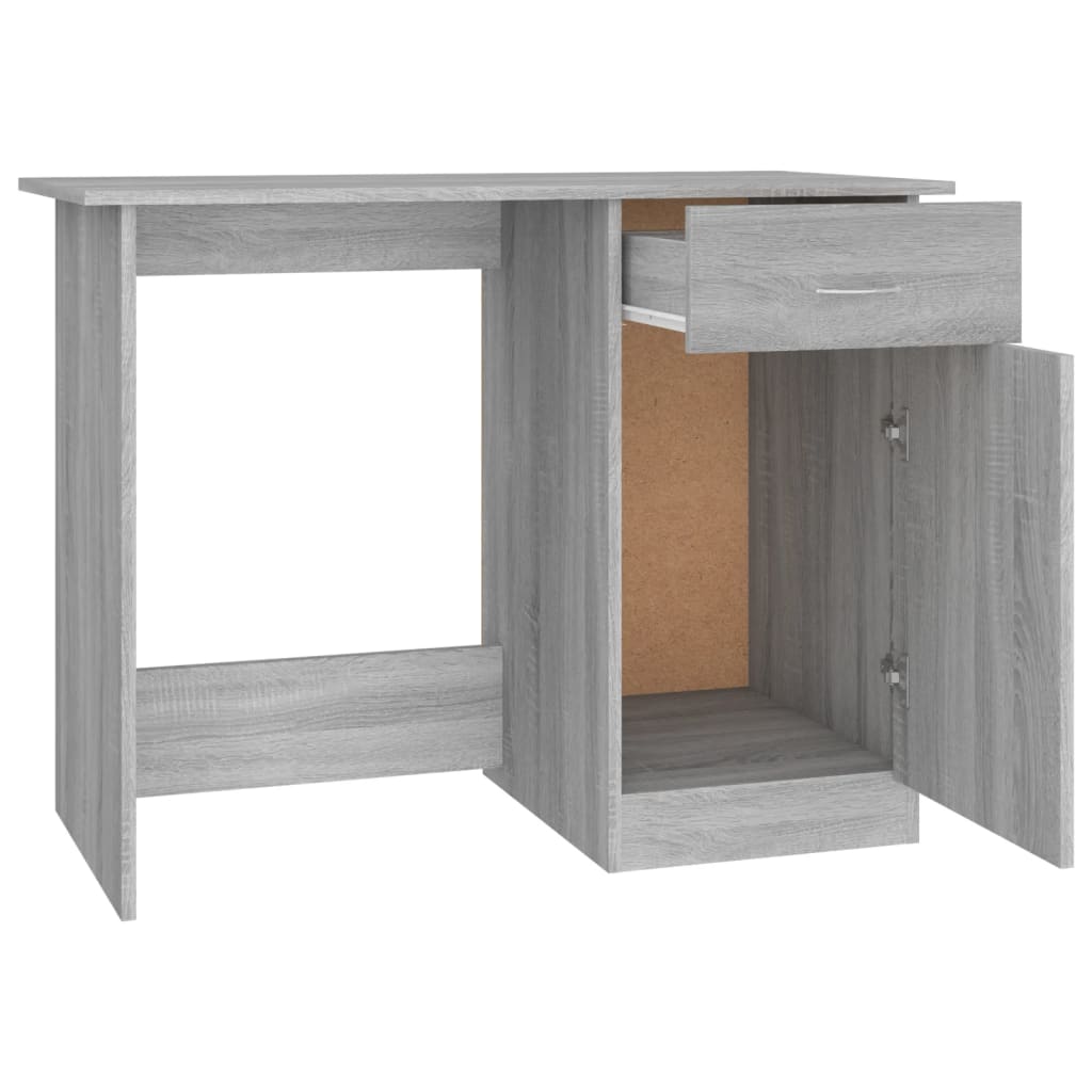 Bureau Sonoma gris 100x50x76 cm matériau bois