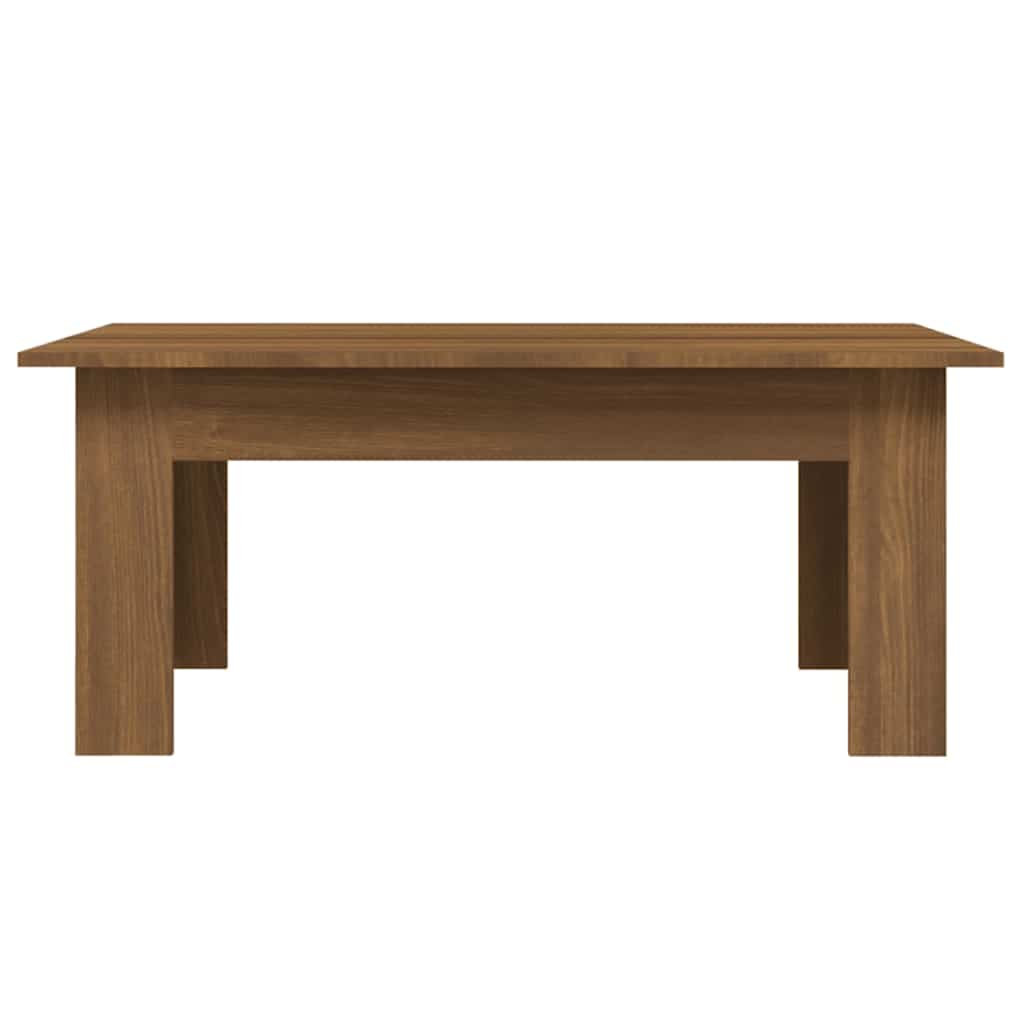 Table basse aspect chêne marron 100x60x42 cm en bois