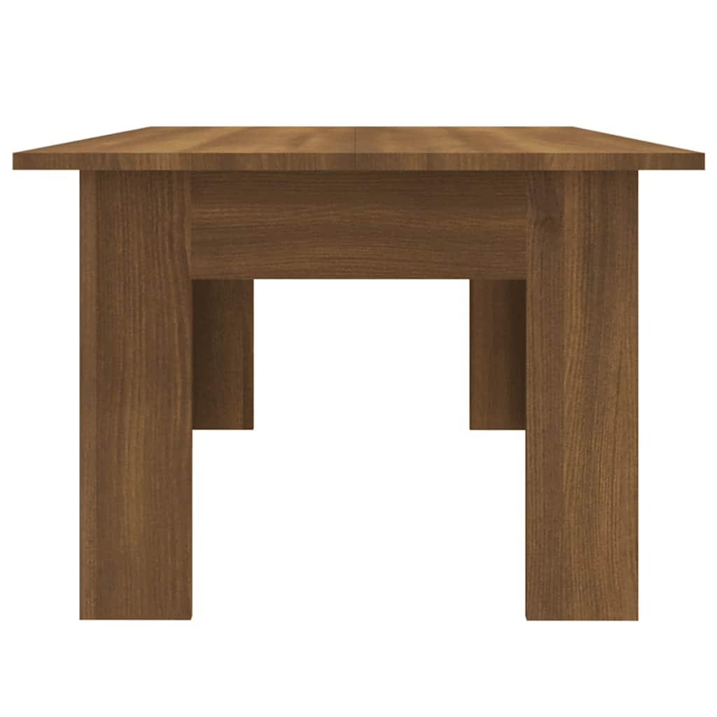 Table basse aspect chêne marron 100x60x42 cm en bois
