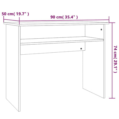 Schreibtisch Räuchereiche 90x50x74 cm Holzwerkstoff