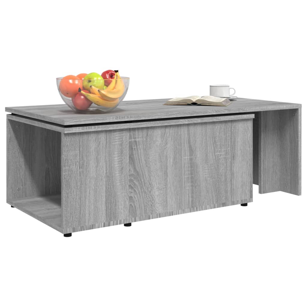Table basse Sonoma grise 150x50x35 cm en bois
