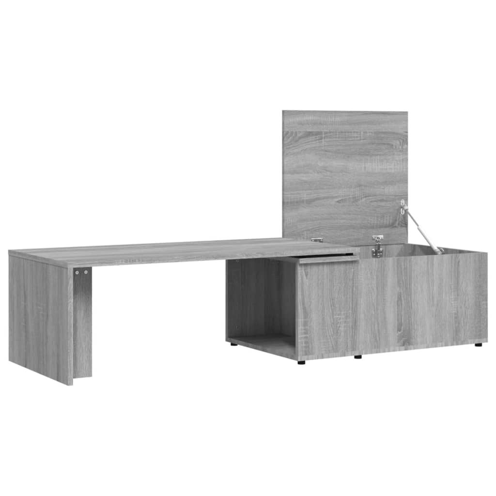Table basse Sonoma grise 150x50x35 cm en bois