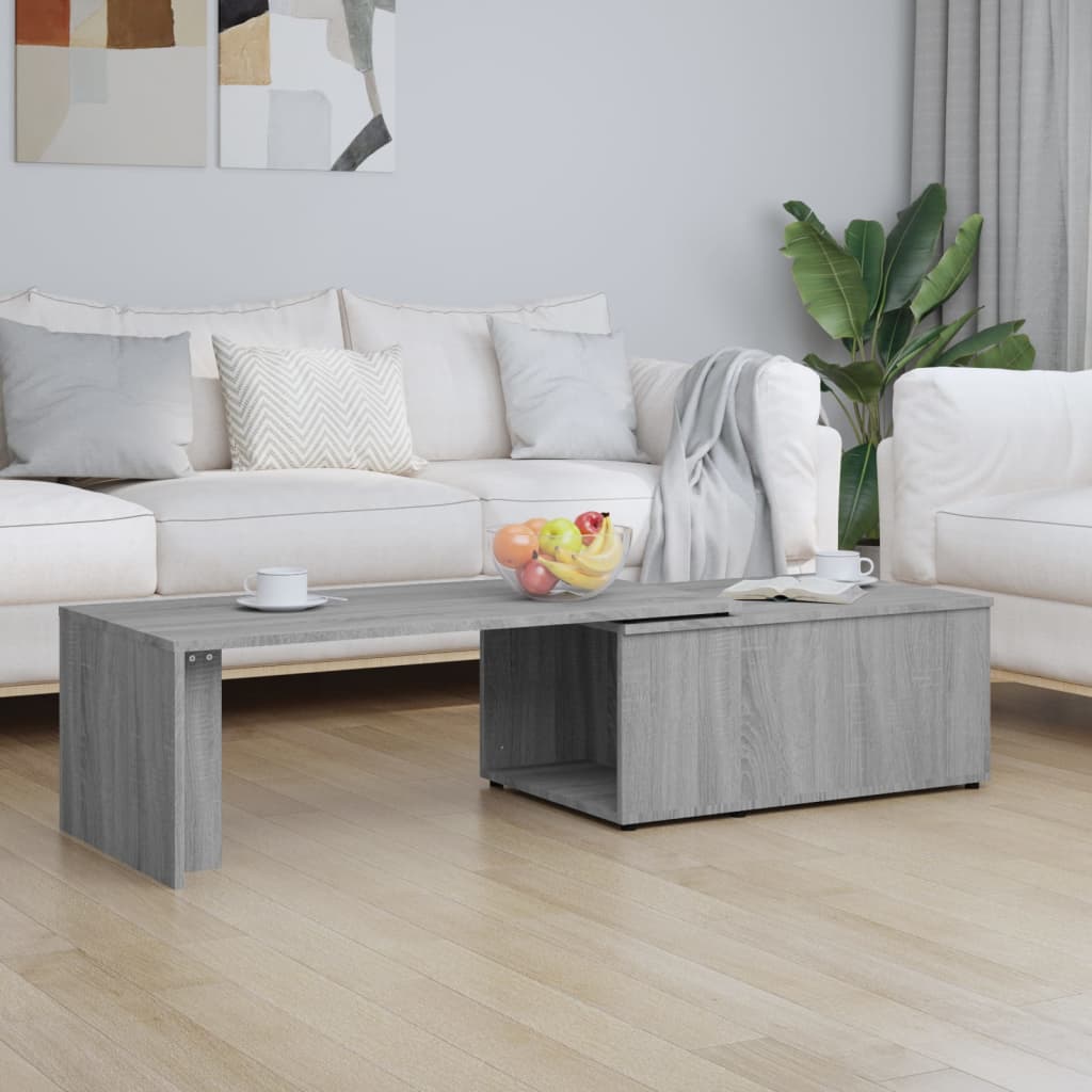 Table basse Sonoma grise 150x50x35 cm en bois