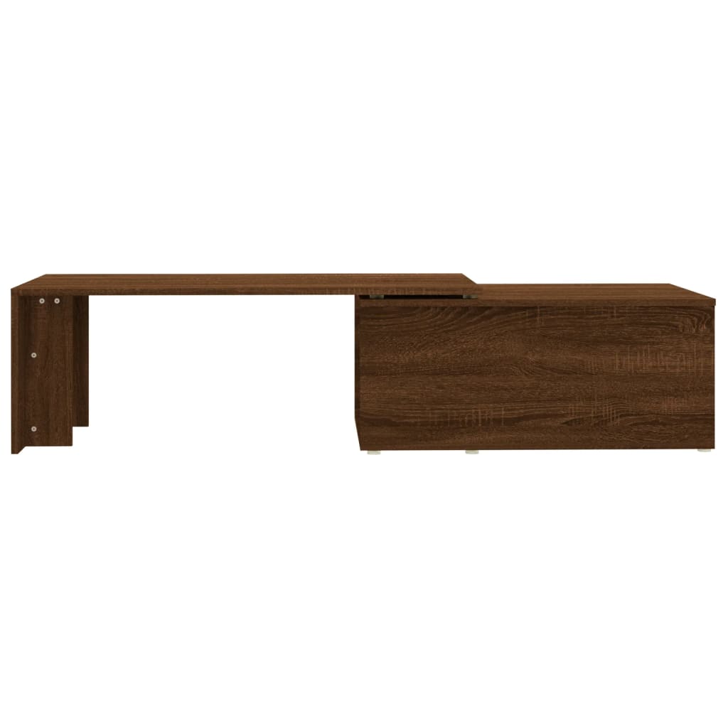 Table basse aspect chêne marron 150x50x35 cm en bois