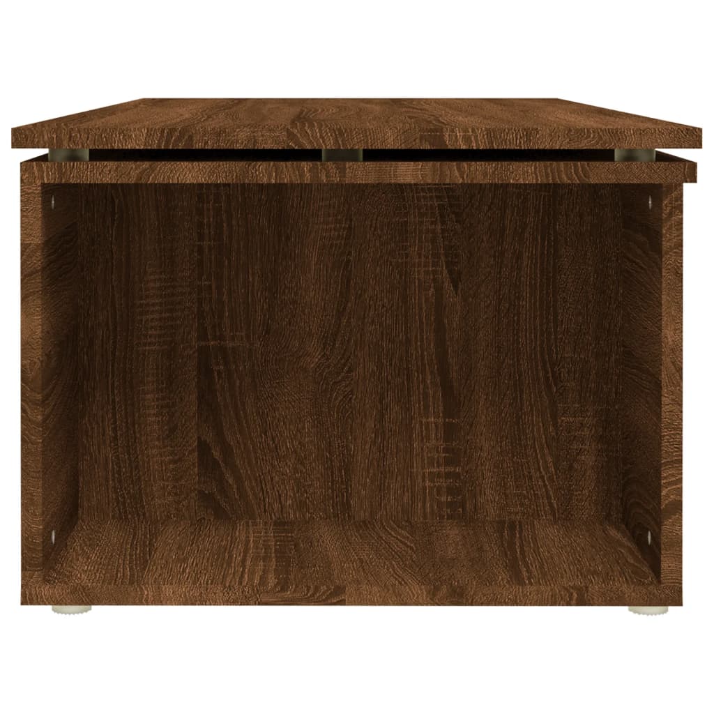 Table basse aspect chêne marron 150x50x35 cm en bois