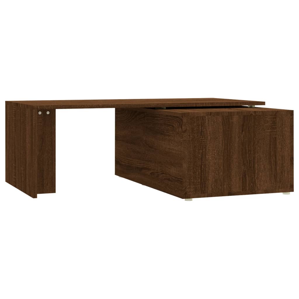 Table basse aspect chêne marron 150x50x35 cm en bois
