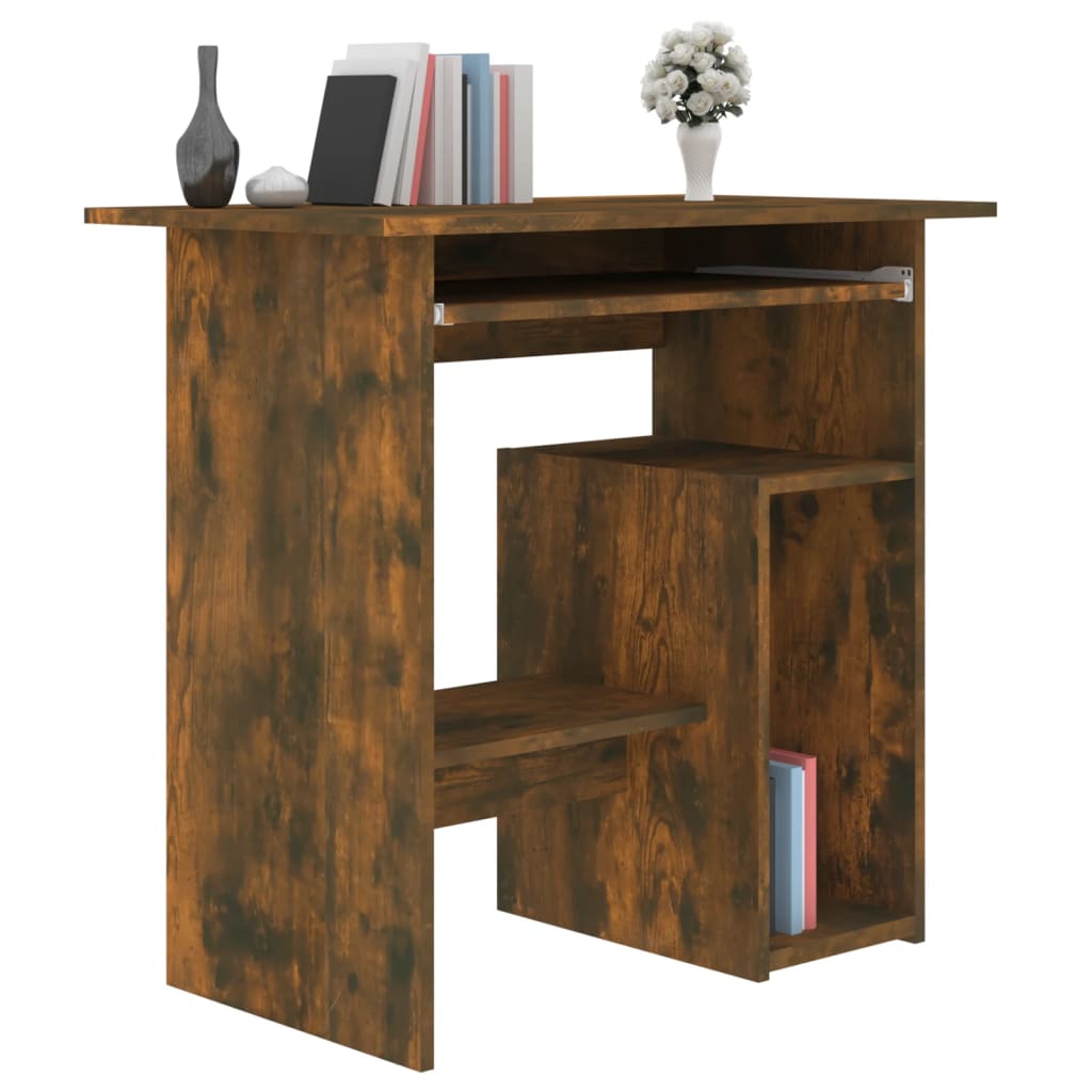 Bureau chêne fumé 80x45x74 cm matière bois