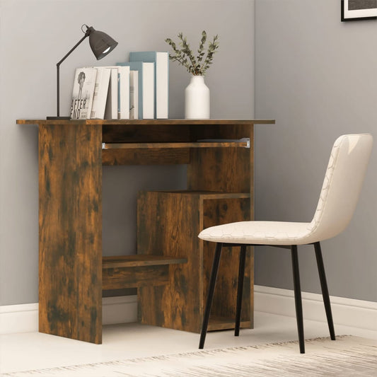 Bureau chêne fumé 80x45x74 cm matière bois