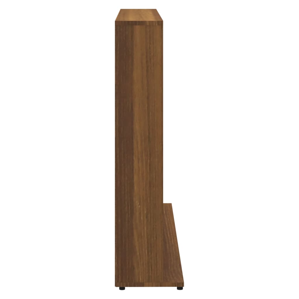 Étagère à CD aspect chêne brun 100x23x89,5 cm matériau bois