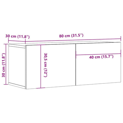 TV-Schrank Grau Sonoma 80x30x30 cm Holzwerkstoff