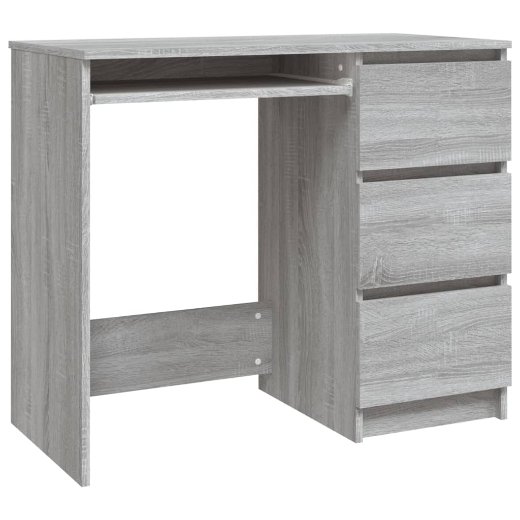 Schreibtisch Grau Sonoma 90x45x76 cm Holzwerkstoff