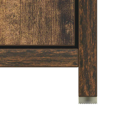 Badezimmerschrank Räuchereiche 30x30x183,5 cm Holzwerkstoff