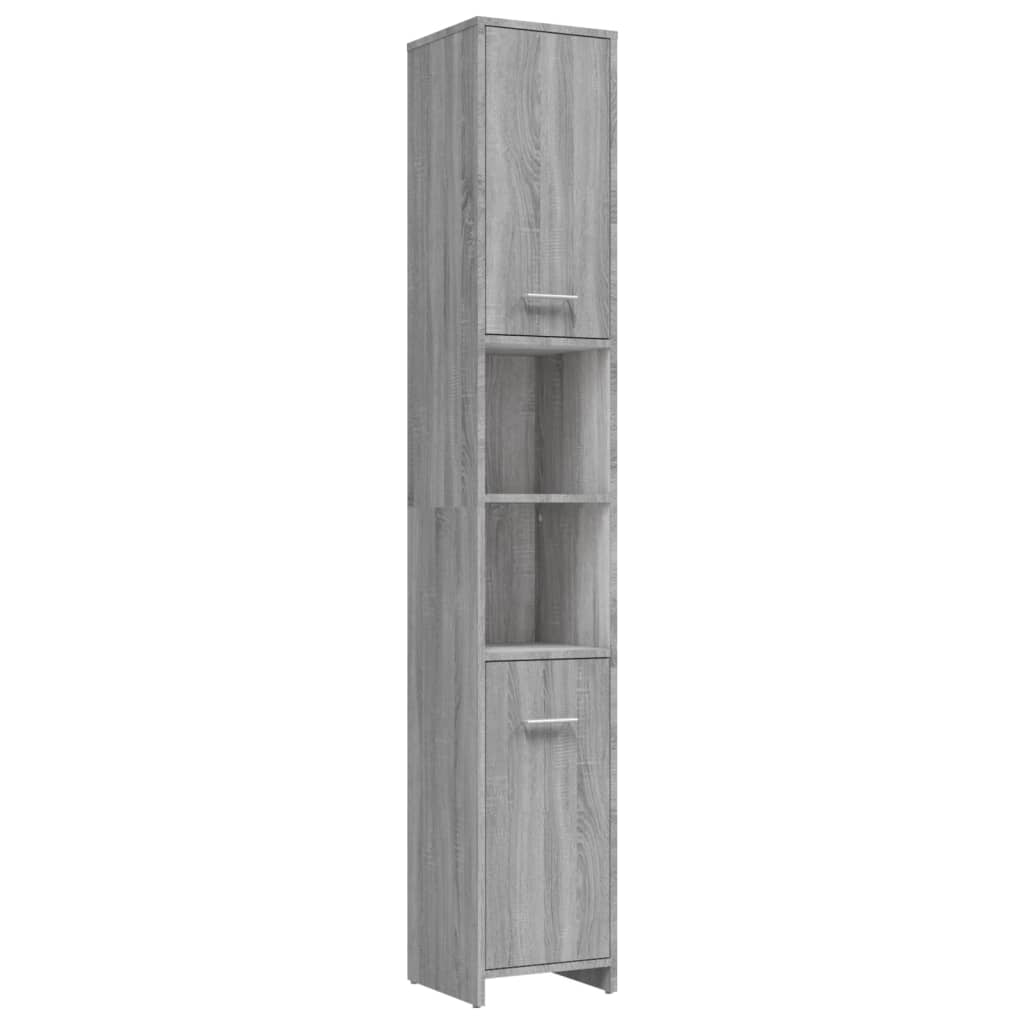 Meuble de salle de bain gris Sonoma 30x30x183,5 cm en bois