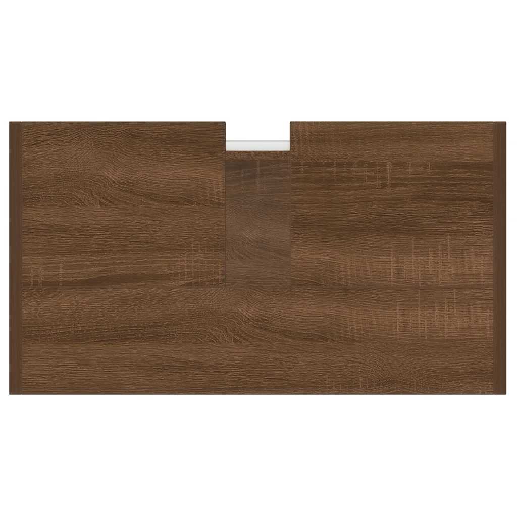 Badezimmerschrank Braun Eichen-Optik 60x33x60 cm Holzwerkstoff