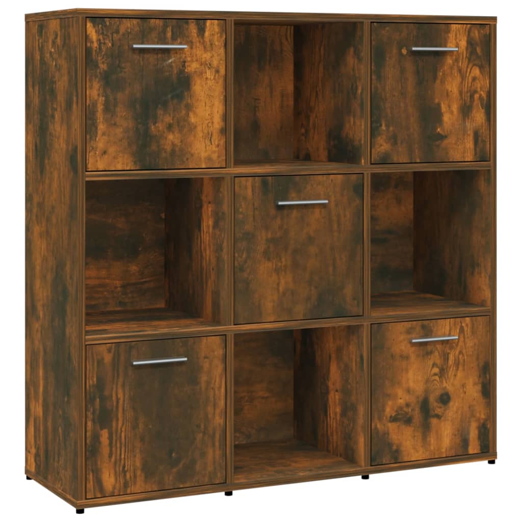 Bookshelf Smoked Oak 90x30x90 cm Wood Material