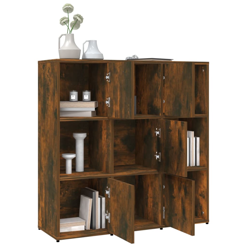 Bookshelf Smoked Oak 90x30x90 cm Wood Material