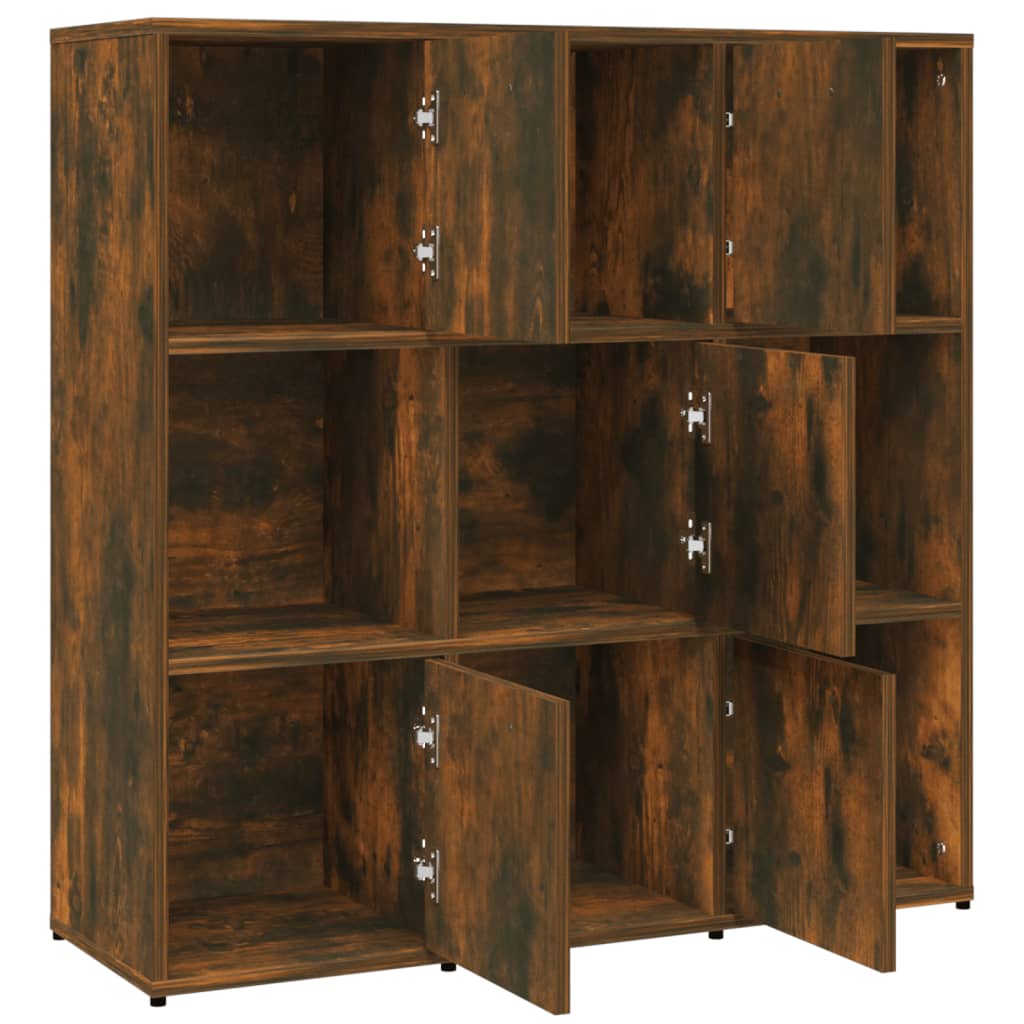 Bookshelf Smoked Oak 90x30x90 cm Wood Material